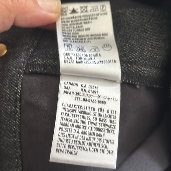 NWOT‼️ ESCADA  “Altered hem “Black Denim Pants size 42 EU / 12 US - Picture 9 of 9